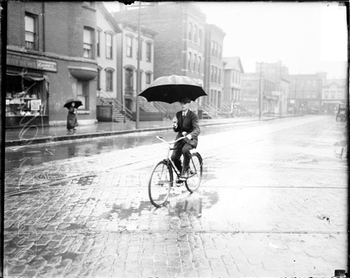 1915 Man on Bike